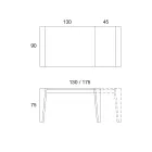 Utdragbart matbord i träfaner olika ytbehandlingar - Gerry Viadurini