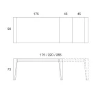 Utdragbart matbord i träfaner olika ytbehandlingar - Gerry Viadurini