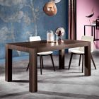 Extendable matbord i melamin trä gjord i Italien, Oky Viadurini