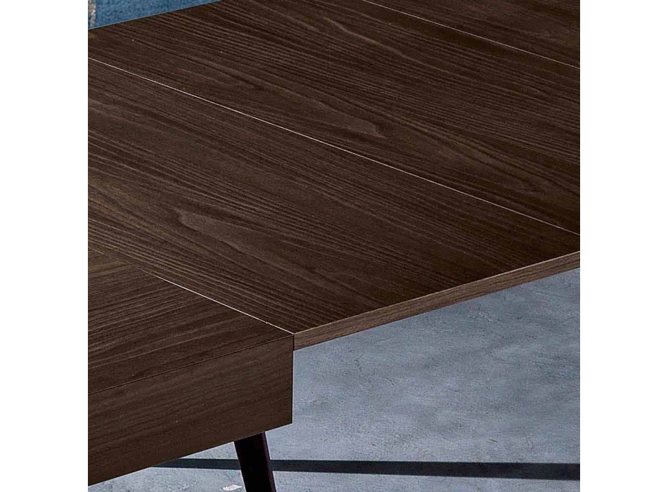 Extendable matbord i melamin trä gjord i Italien, Oky Viadurini