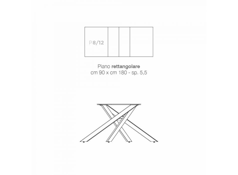 Extendable matbord i melamin gjord i Italien, Dionigi Viadurini