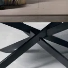 Utdragbart matbord i ekträ L315cm tillverkat i Italien Oncino Viadurini