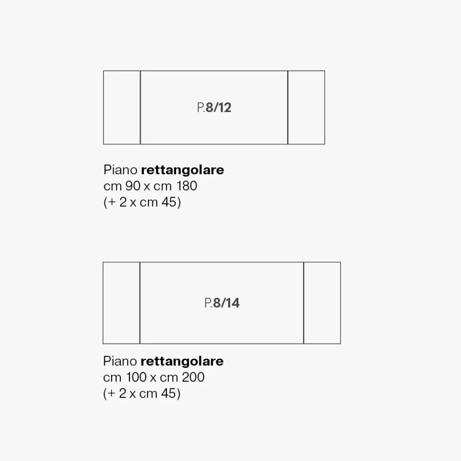 Utdragbart matbord i metall och glaskeramik Tillverkat i Italien - Circe Viadurini