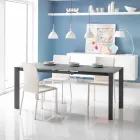 matbord glas bord och metall Oddo Viadurini