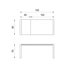 matbord glas bord och metall Oddo Viadurini