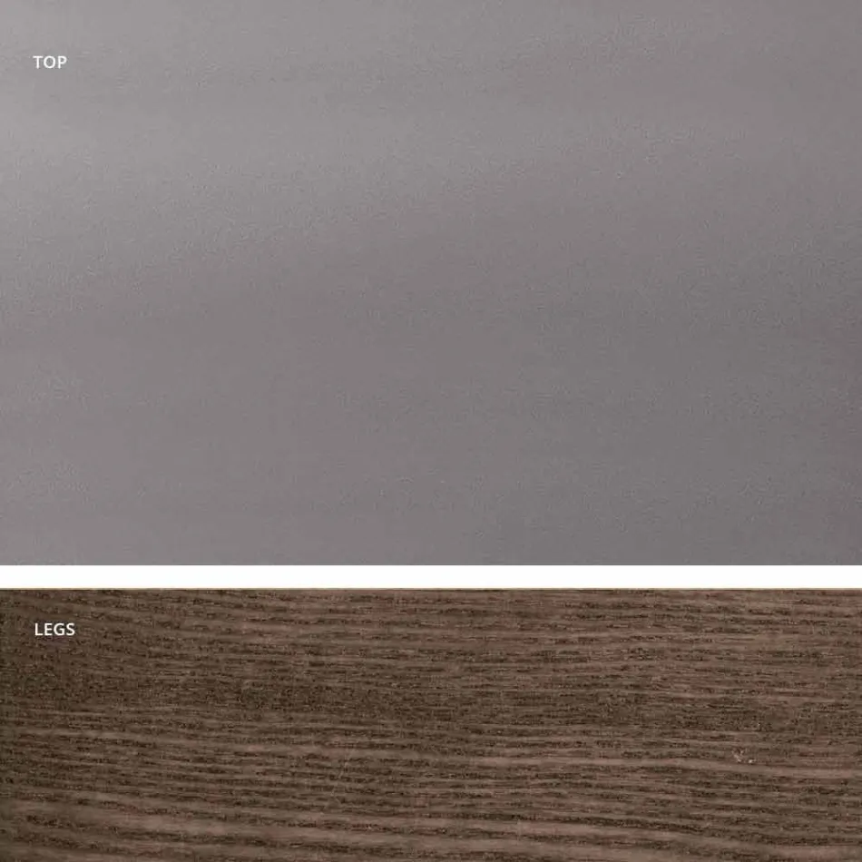 Dimitri extensible rökt glas matbord tillverkat i Italien Viadurini