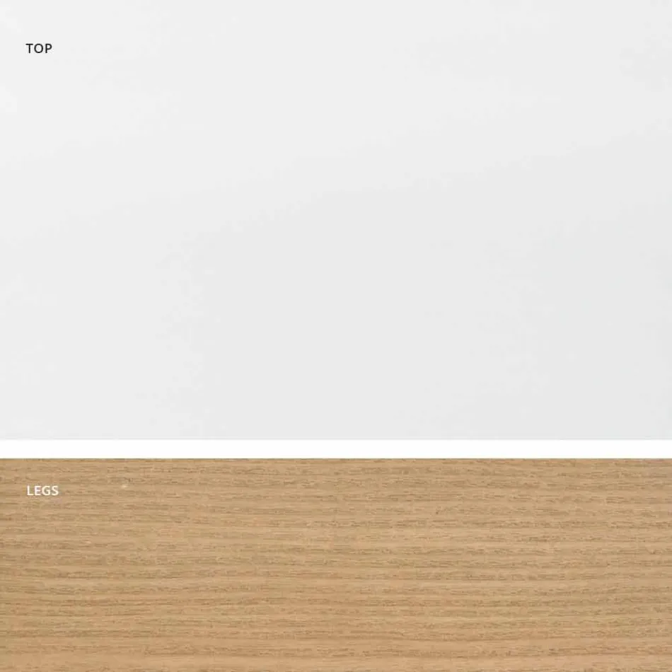 Extendable modernt glas matbord tillverkat i Italien, Azad Viadurini