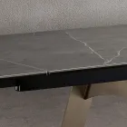 Utdragbart matbord i glaskeramik och metall Tillverkat i Italien - Ania Viadurini