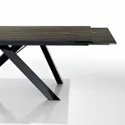 Utdragbar keramisk glas matbord tillverkad i Italien, Wilmer Viadurini