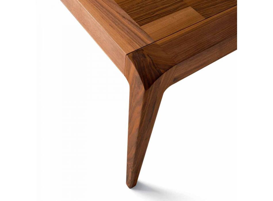 Utdragbart matbord naturliga valnöt modern design Sanni Viadurini