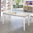 Dining glaskeram Förlänga tabell, 120 / cm 170xP80, Bino Viadurini