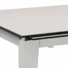 Dining glaskeram Förlänga tabell, 120 / cm 170xP80, Bino Viadurini