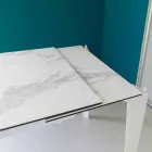 Dining glaskeram Förlänga tabell, 120 / cm 170xP80, Bino Viadurini