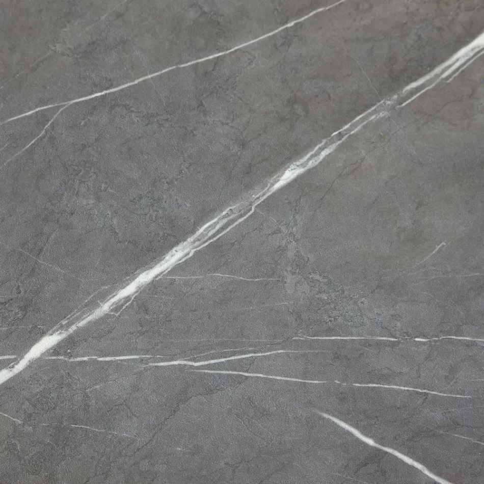 Matbord som förlängs och vidgas i melamin och metall - Devendra Viadurini