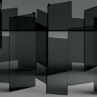 Matbord med bas och rektangulär glasskiva Tillverkat i Italien - Thommy Viadurini