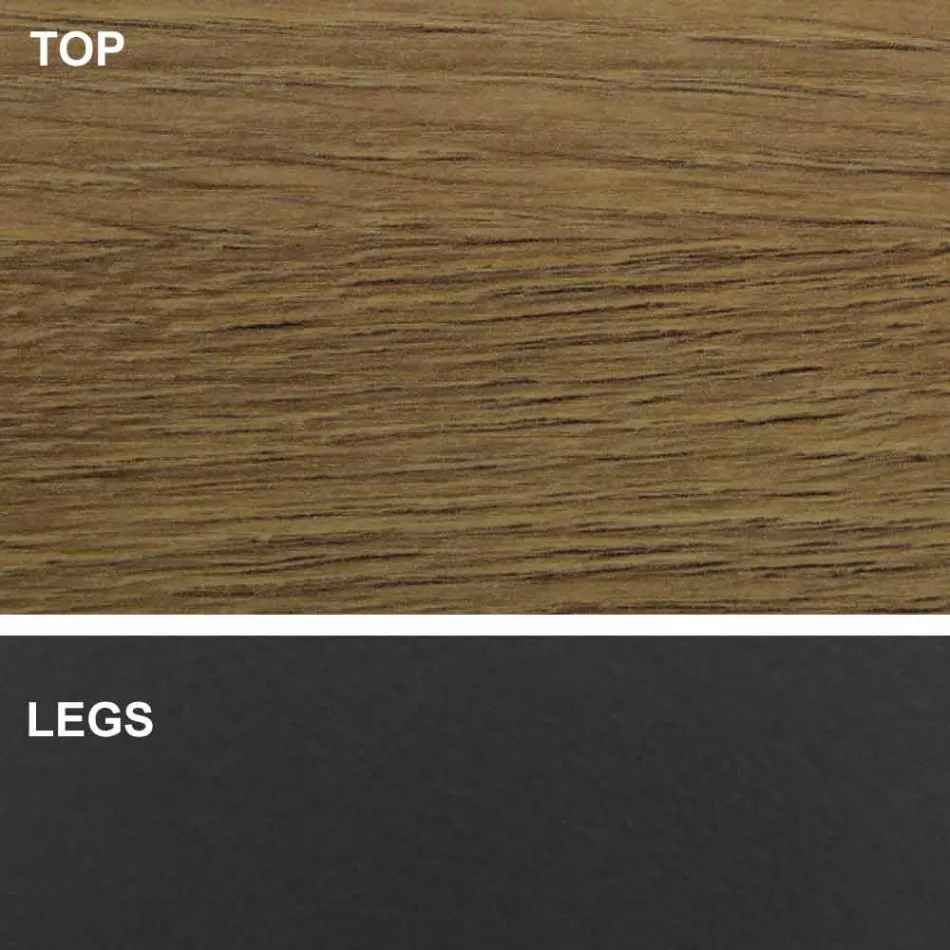 Matbord med fatformad skiva i HPL-laminat Tillverkat i Italien - Settimmio Viadurini