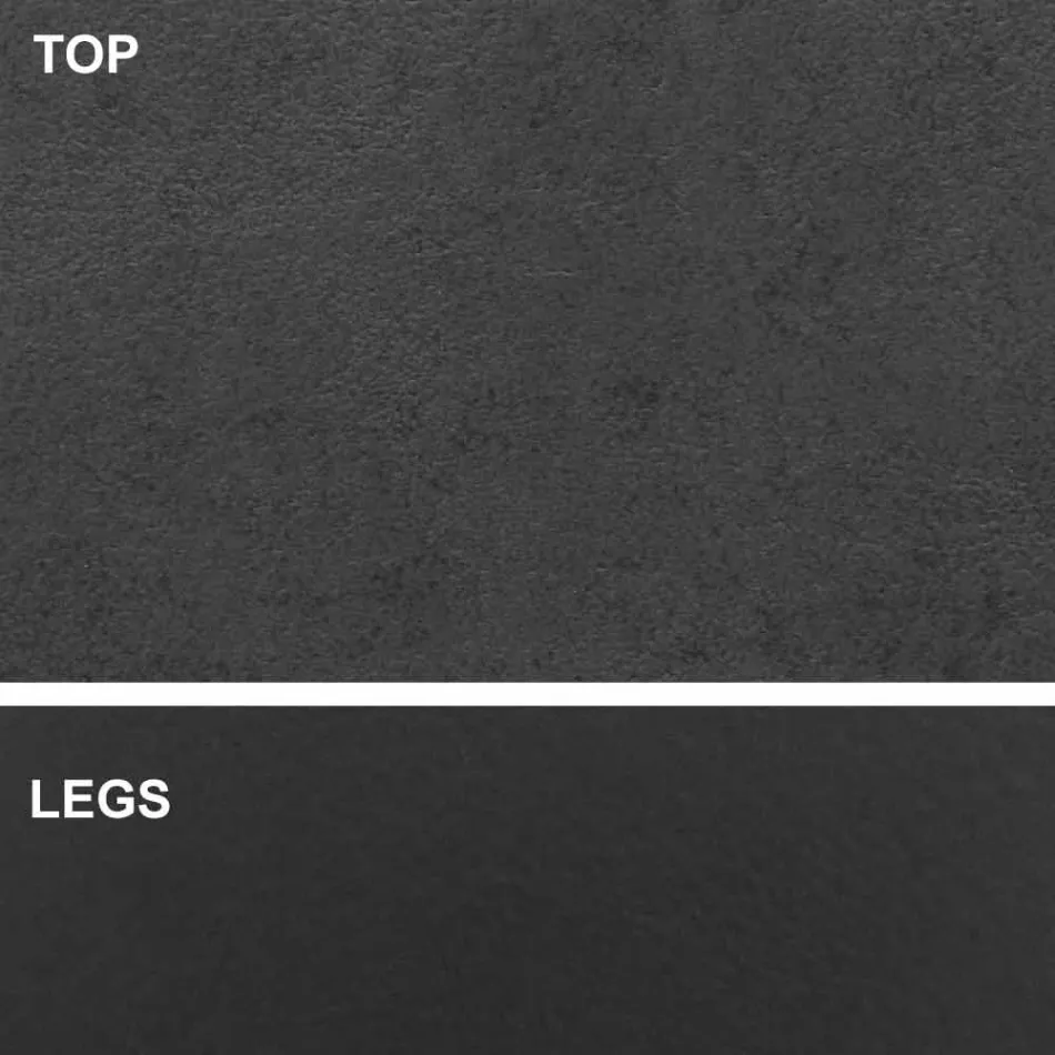 Matbord med fatformad skiva i HPL-laminat Tillverkat i Italien - Settimmio Viadurini