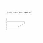 Matbord med fatformad skiva i HPL-laminat Tillverkat i Italien - Settimmio Viadurini