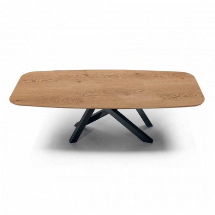 Matbord med fatformad skiva i HPL-laminat Tillverkat i Italien - Settimmio Viadurini