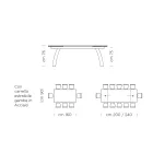 Matbord med utdragbar glasskiva Tillverkat i Italien - Antimo Viadurini