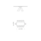 Matbord med Fenix-skiva och stålunderrede Tillverkat i Italien - Dalmatisk Viadurini