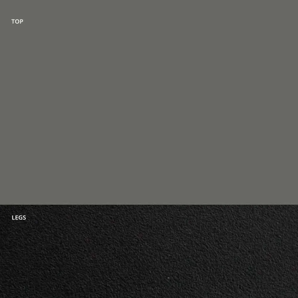 Matbord med Fenix-skiva och stålunderrede Tillverkat i Italien - Dalmatisk Viadurini