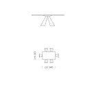 Matbord med Fenix-skiva och stålunderrede Tillverkat i Italien - Dalmatisk Viadurini