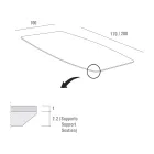 Matbord med Hpl-topp och metallbas Tillverkad i Italien - Aresto Viadurini