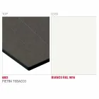 Matbord med Hpl-topp och metallbas Tillverkad i Italien - Aresto Viadurini