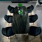 Matbord med skiva i Fine Made in Italy Hypermarble - Settimmio Viadurini