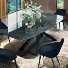 Matbord med skiva i Fine Made in Italy Hypermarble - Settimmio Viadurini