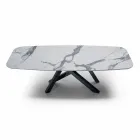 Matbord med skiva i Fine Made in Italy Hypermarble - Settimmio Viadurini