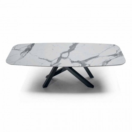 Matbord med skiva i Fine Made in Italy Hypermarble - Settimmio Viadurini