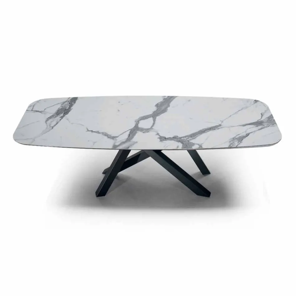 Matbord med skiva i Fine Made in Italy Hypermarble - Settimmio Viadurini