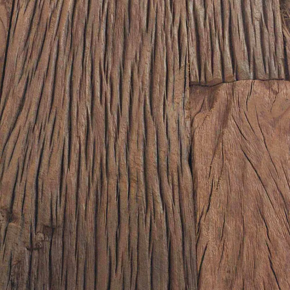 Homemotion matbord med trä- och härdat glasskiva - Blanco Viadurini