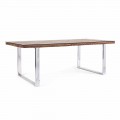 Homemotion matbord med trä- och härdat glasskiva - Blanco