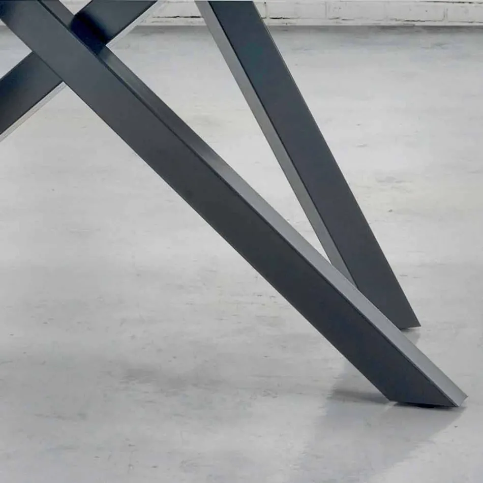 Matbord med fanerad träskiva Tillverkat i Italien - Settimmio Viadurini