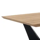 Matbord med skiva i Mdf-fanerad ek - Helene Viadurini