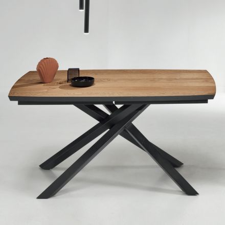 Matbord med ekfanerad skiva Tillverkat i Italien - Antonino Viadurini