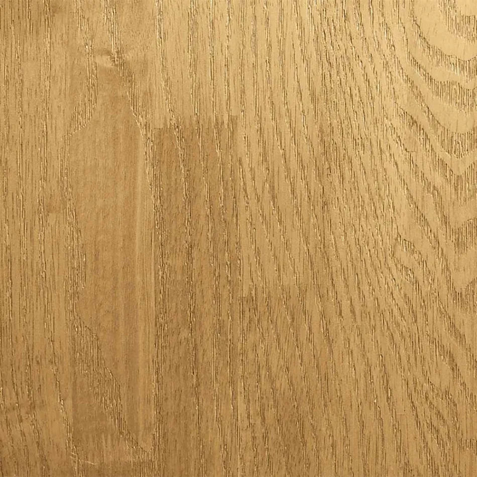 Matbord med skiva i äkta massivt trä och underrede i metall - Ibisco Viadurini