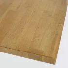 Matbord med skiva i äkta massivt trä och underrede i metall - Ibisco Viadurini