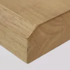 Matbord med skiva i äkta massivt trä och underrede i metall - Ibisco Viadurini