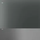 Matbord med rökt glasskiva och metallbas 4 Mått - Speck Viadurini