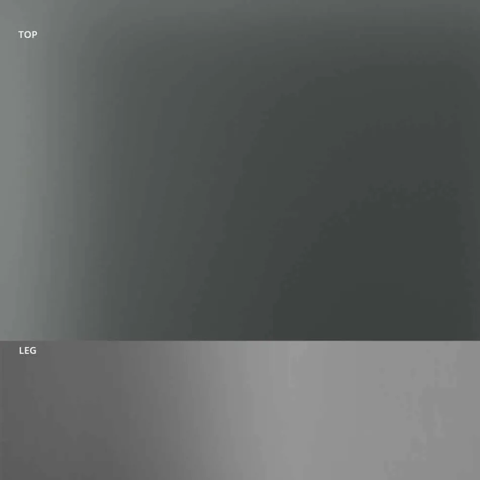 Matbord med rökt glasskiva och metallbas 4 Mått - Speck Viadurini