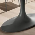 Kvalitetsmatbord med Made in Italy Lackerad glasskiva - Brontolo Viadurini