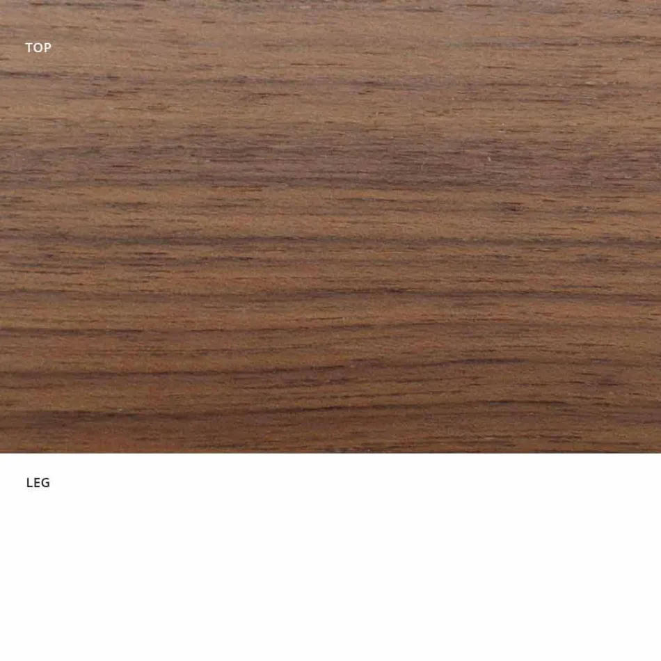 Matbord med oval fanerad skiva Made in Italy - Dollars Viadurini