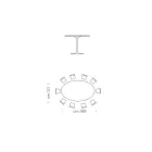 Matbord med oval fanerad skiva Made in Italy - Dollars Viadurini