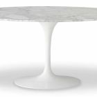 Matbord med oval marmorplatta Made in Italy - Superb Viadurini