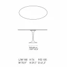 Matbord med oval marmorplatta Made in Italy - Superb Viadurini