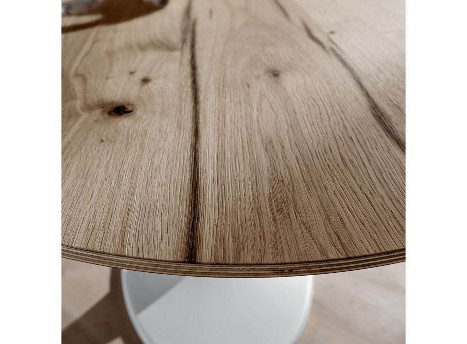Matbord med oval plywoodskiva Tillverkat i Italien - Brontolo Viadurini